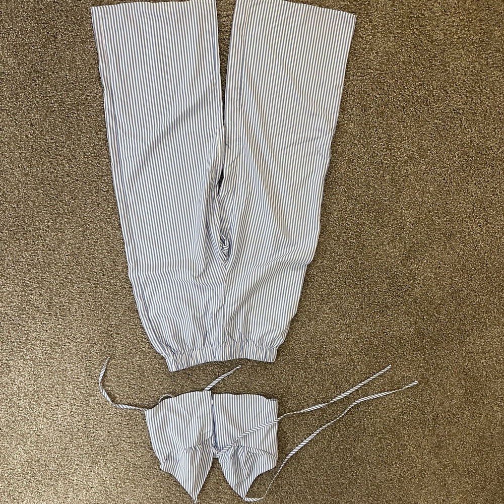 SHEIN Blue and White Striped Set
